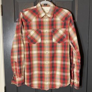 Bullhead Mens Western Shirt w Snaps SZ M